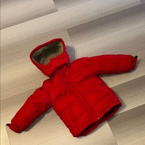 London Fog Red and Gray Hooded Jacket